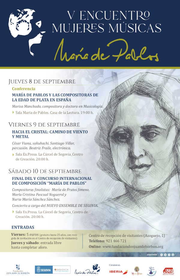 La Final del V Concurso Internacional de Composición «María de Pablos» se celebrará el 10 de septiembre en Segovia