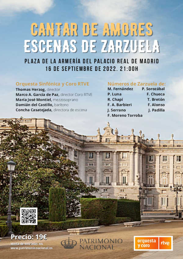 La Plaza de la Armería del Palacio Real de Madrid acoge el concierto de la Orquesta y Coro RTVE