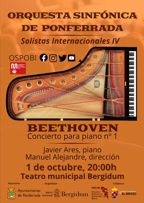 La Orquesta Sinfónica de Ponferrada anuncia su próximo conciertos junto al pianista Javier Ares La Orquesta Sinfónica de Ponferrada anuncia su próximo conciertos junto al pianista Javier Ares