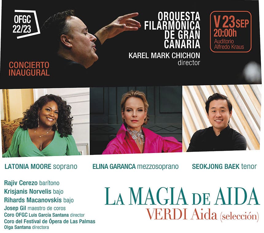 La Orquesta Filarmónica de Gran Canaria inaugura su temporada 22-23 con una espectacular Aida en concierto