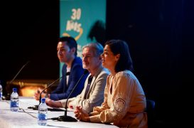 Rafael Sánchez-Araña, Pedro Justo y Sara Mateos.