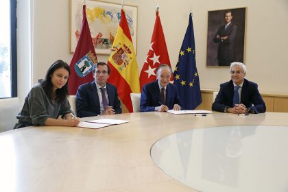 Andrea Levy (Delegada del Área de Gobierno de Cultura, Turismo y Deporte),  José Luis Martínez-Almeida (Alcalde de Madrid), Gregorio Marañón (presidente del Teatro Real) e Ignacio García-Belenguer (director general del Teatro Real)