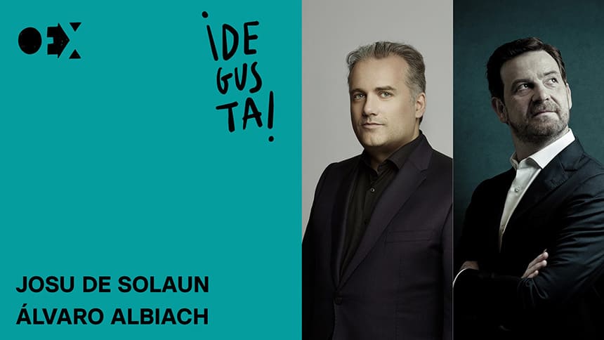 Álvaro Albiach y Josu de Solaun en el próximo concierto de la Orquesta de Extremadura