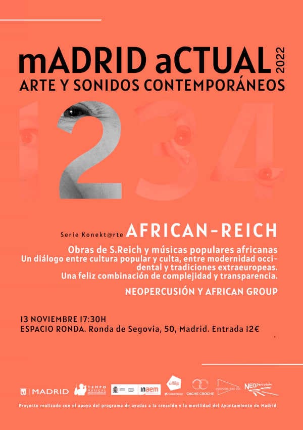 Neopercusión presenta, en la segunda semana del Festival mADRID aCTUAL 2022, «African Reich»