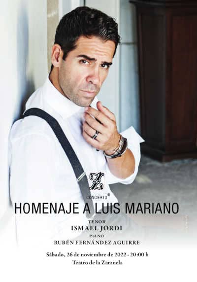 Luis Mariano revive hoy en el Teatro de la Zarzuela en la voz de Ismael Jordi y el piano de Rubén Fernández Aguirre