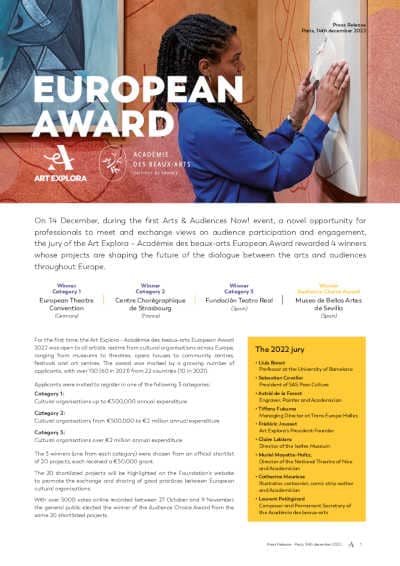La Carroza del Teatro Real, galardonada con el Premio Europeo «Art Exporta» – Academia de Bellas Artes 2022