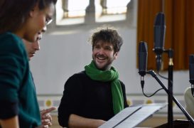 Cantoría grabando «Ensaladas»