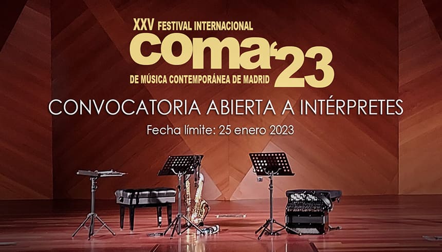 AMCC abre convocatoria pública a intérpretes para participar en el Festival COMA’23
