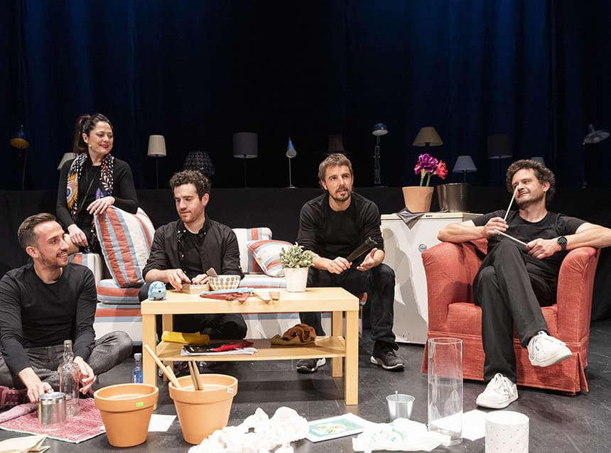 4.700 escolares disfrutan estos días en Miramon del espectáculo de percusión «Living Room Music»