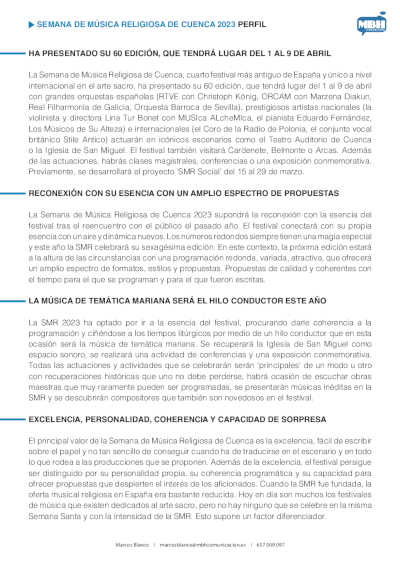 La Semana de la Música Religiosa de Cuenca reconectará con su esencia en su 60º edición