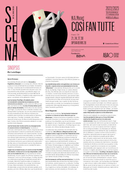 ABAO Bilbao Opera comienza el año con la escuela del amor de Così fan tutte