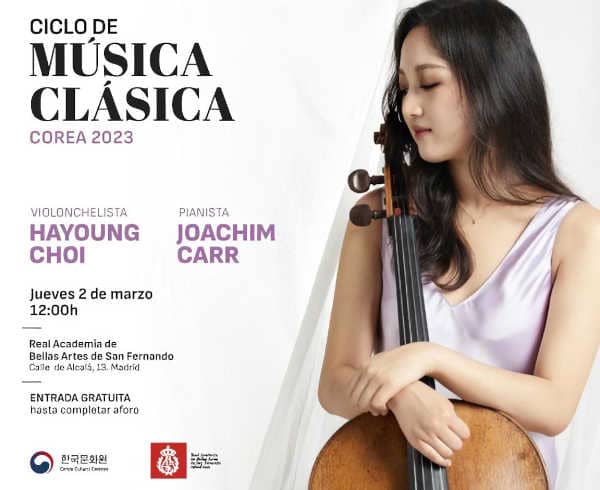 La violonchelista coreana Hayoung Choi, abrirá el nuevo Ciclo de Música Clásica Corea 2023