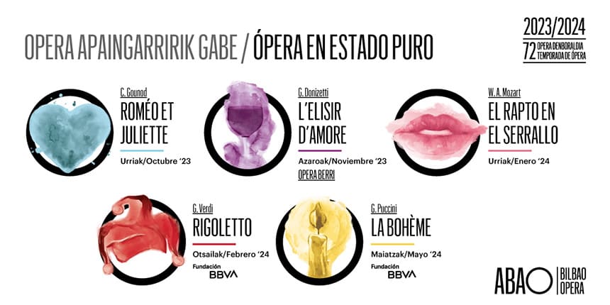 ABAO Bilbao Opera presenta su 72º Temporada 2023-2024 bajo el signo del amor