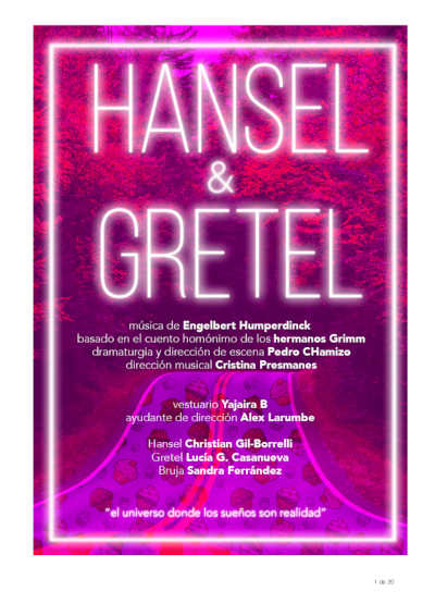 Hansel & Gretel, el clásico de los hermanos Grimm, se renueva por el activismo social como motor de cambio