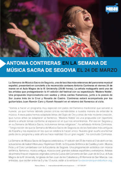 La Semana de la Música Sacra de Segovia presenta su 41º edición