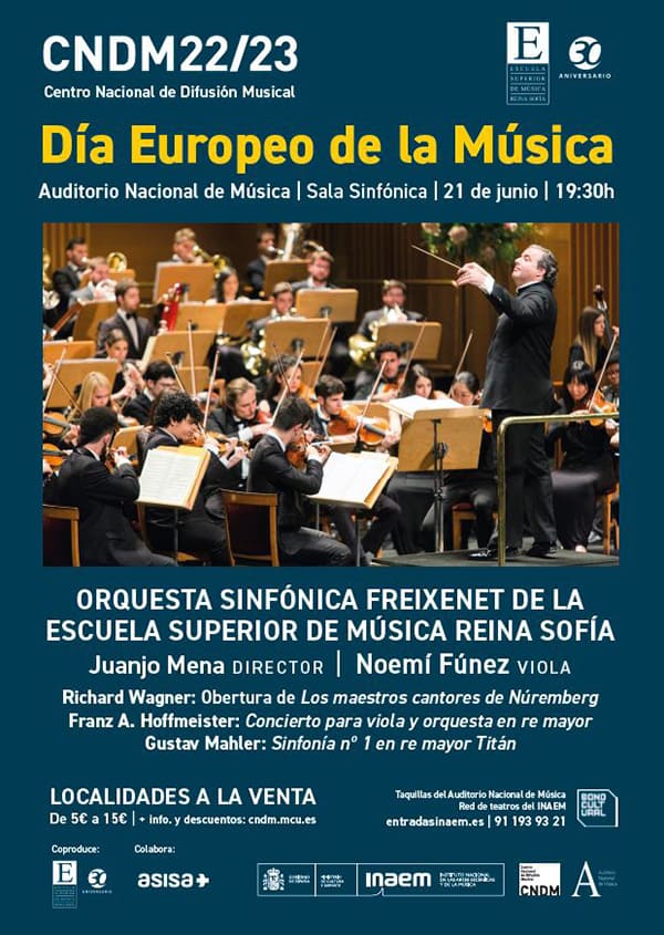 Celebra el Día Europeo de la Música junto a Juanjo Mena y la Orquesta Sinfónica Freixenet