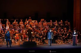 Viaje hacia el arcano del amor con «Trisán e Isolda» de Richard Wagner en el Teatro Real de Madrid Andreas Schager (Tristán), Franz-Josef Selig (El Rey Marke), Catherine Foster (Isolda)