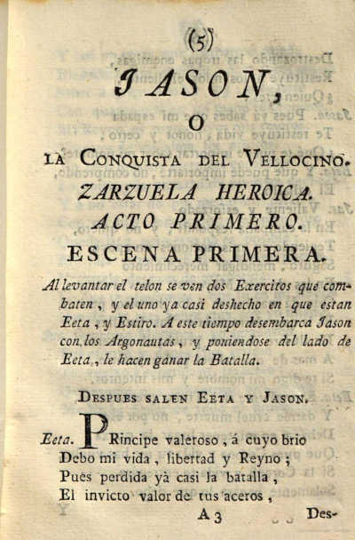 Estreno en tiempos modernos de la zarzuela “Jasón o la Conquista del Vellocino” de Cayetano Brunetti