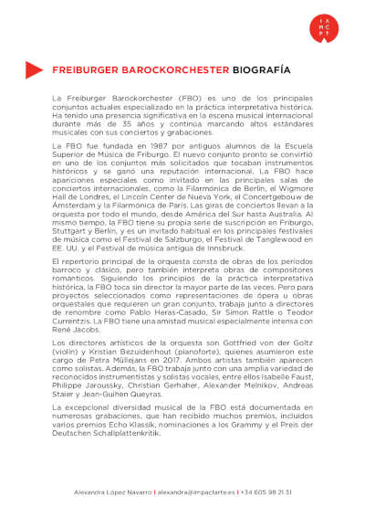 La Orquesta Barroca de Friburgo presenta Orfeo ed Euridice en Barcelona, Ovierdo y Madrid junto a René Jacobs La Orquesta Barroca de Friburgo presenta Orfeo ed Euridice en Barcelona, Ovierdo y Madrid junto a René Jacobs