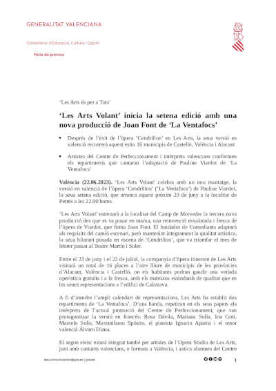 «Les Arts Volant» inicia su séptima edición con una nueva producción de Joan Font de «La Ventafocs»