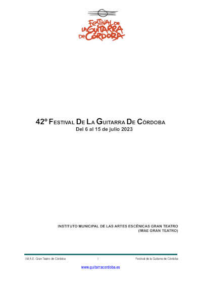 42º Festival de la Guitarra de Córdoba presenta sus conciertos y cursos del 13 de julio