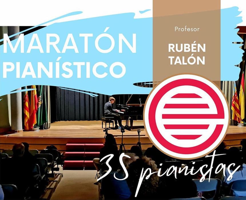 Esmar celebra su Maratón Pianístico con 35 alumnos de Rubén Talón