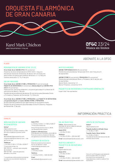 Música sin límites: la Orquesta Filarmónica de Gran Canaria lanza los nuevos abonos para la temporada 23-24