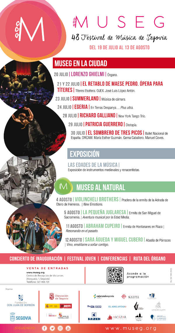 Vendido el 70% de las entradas de MUSEG 2023 que traerá a Segovia al BNE, Richard Galliano o Patricia Guerrero