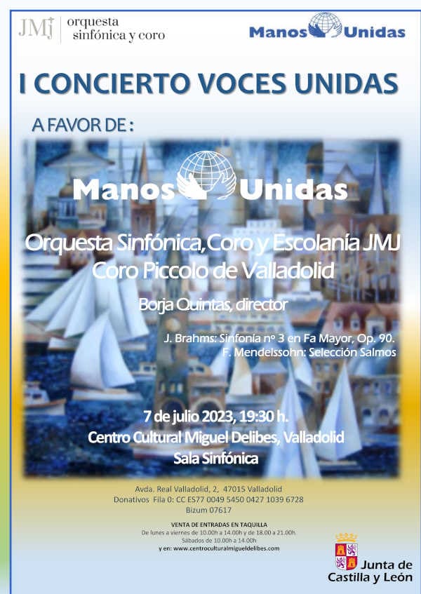 El Centro Cultural Miguel Delibes acoge el Concierto «VOCES UNIDAS» a favor de Manos Unidas dirigido por Borja Quintas