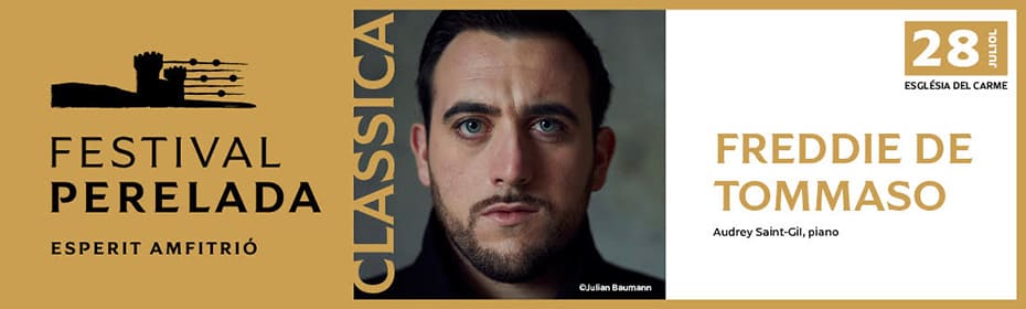 El joven tenor Freddie De Tommaso inaugura el 28 de julio la edición de verano del 37º Festival Perelada