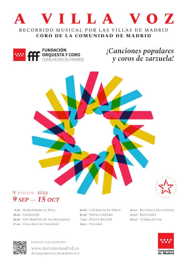 Primeros conciertos corales del Ciclo «A Villa Voz» 2023 de la ORCAM en Manzanares del Real y Chinchón