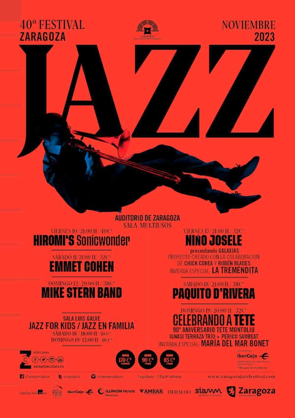 El Festival Jazz Zaragoza cumple 40 años y lo festeja en el Auditorio de Zaragoza El Festival Jazz Zaragoza cumple 40 años y lo festeja en el Auditorio de Zaragoza