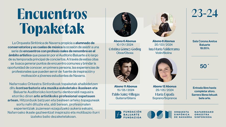 Fundación Baluarte presenta en Baluarte el nuevo curso de su programa educarivo y social