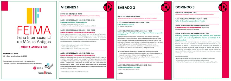 Celebración de la cuarta edición de la Feria Internacional de Música Antigua