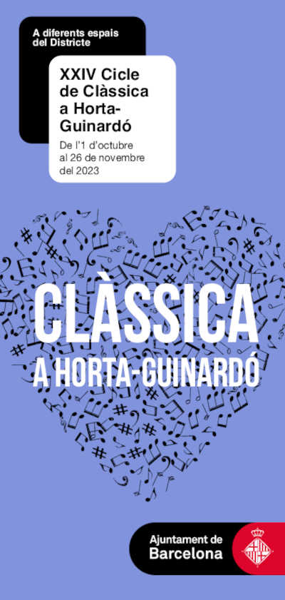 El Ajuntament de Barcelona presenta el XXIV Ciclo Clássica a Horta-Guinardó