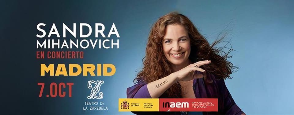 La cantante y actriz Sandra Mihanovich repasará sus casi cinco décadas de carrera con el concierto «Honrar la vida»