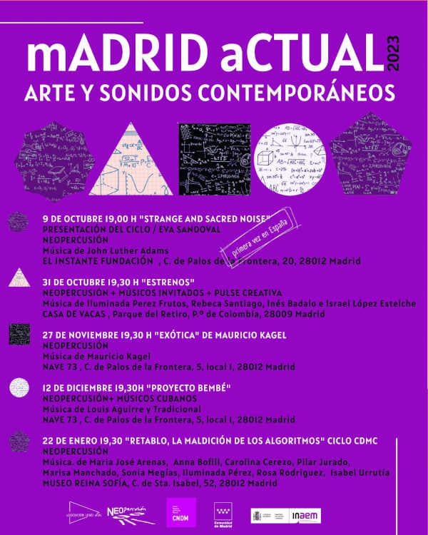 mADRID aCTUAL 2023 arranca su XXIV edición con NEOPERCUSIÓN estrenando en España Strange and Sacred Noise