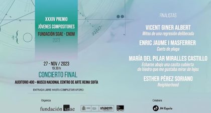 Finalistas del 34º Premio Jóvenes Compositores Fundación SGAE - CNDM