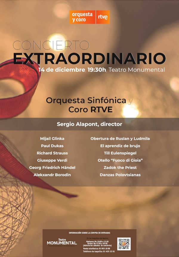 La Orquesta Sinfónica y Coro RTVE ofrece el concierto solidario de la campaña «Un juguete, Una ilusión»