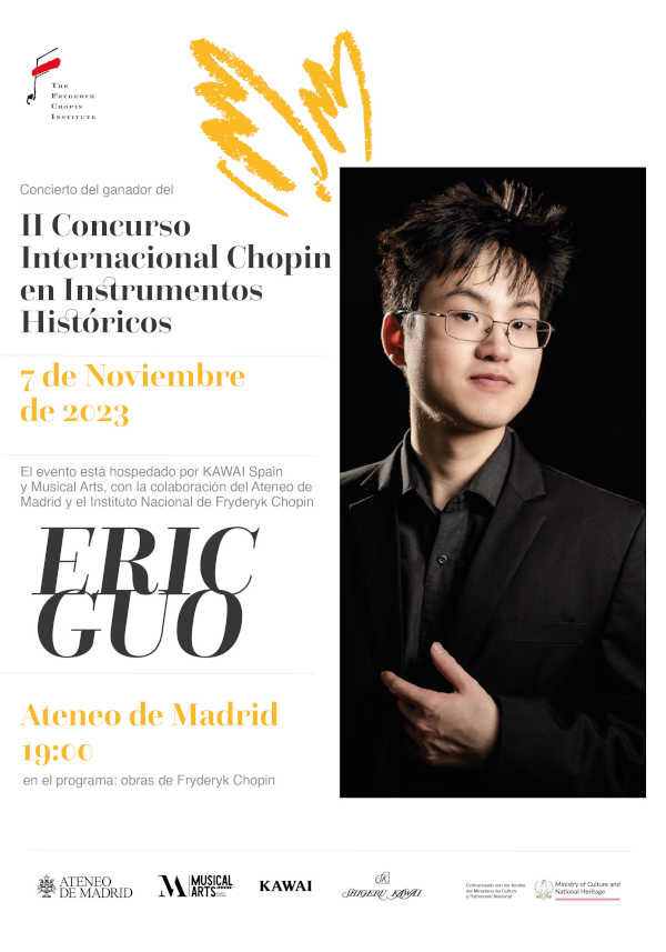 Ateneo de Madrid recibe a Eric Guo, ganador del Concurso Chopin en Instrumentos Históricos Ateneo de Madrid recibe a Eric Guo, ganador del Concurso Chopin en Instrumentos Históricos