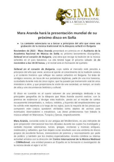 La oferta formativa más completa en el programa de cursos de música medieval 2024-2025 del CIMMedieval