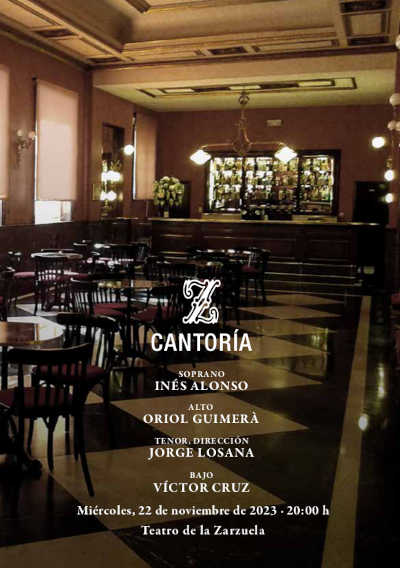 El Grupo Vocal Cantoría, con «Ensaladas y villancicos» en el Ciclo Notas del Ambigú del Teatro de la Zarzuela