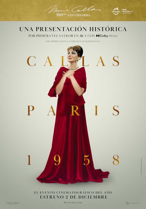 María Callas, actuación legendaria restaurada se estrena en cines por primera vez en color
