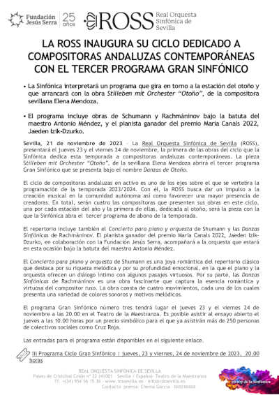 La ROSS inaugura su ciclo dedicado a compositoras andaluzas contemporáneas