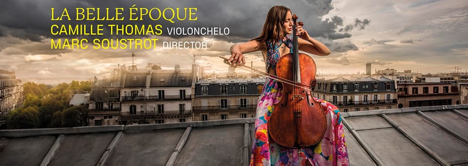 Camille Thomas, la chelista viral de las azoteas de París en concierto con la ROSS