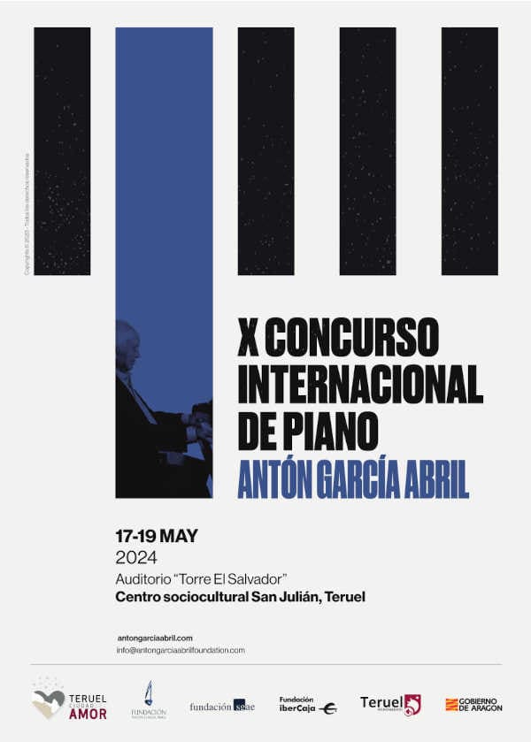 Anunciados los finalistas del X Concurso Internacional de Piano «Antón García Abril»