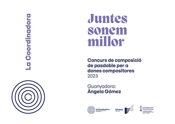Àngela Gómez gana el Concurso de Composición de Pasodoble para Mujeres Compositoras de la Cosomuval Àngela Gómez gana el Concurso de Composición de Pasodoble para Mujeres Compositoras de la Cosomuval