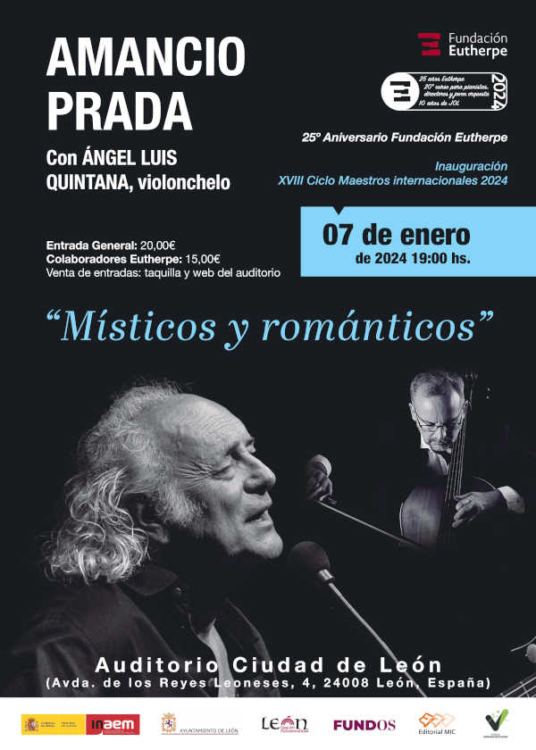 La Fundación Eutherpe presenta su «Concierto de Reyes» con Amancio Prada en el Auditorio León