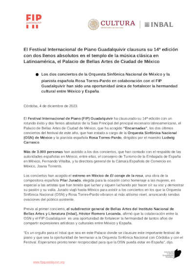 El Festival Internacional de Piano Guadalquivir clausura su 14ª edición con llenos absolutos