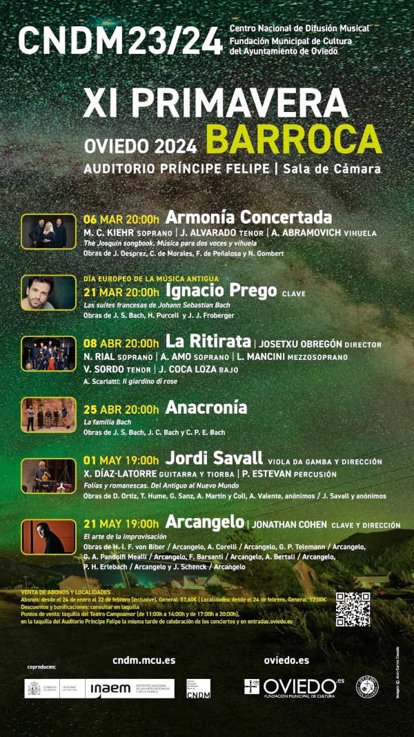 El CNDM y el ayuntamiento de Oviedo presentan la 11ª edición del ciclo Primavera Barroca